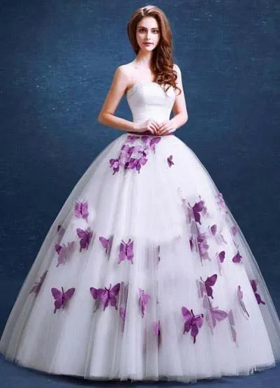Butterflies wedding dress