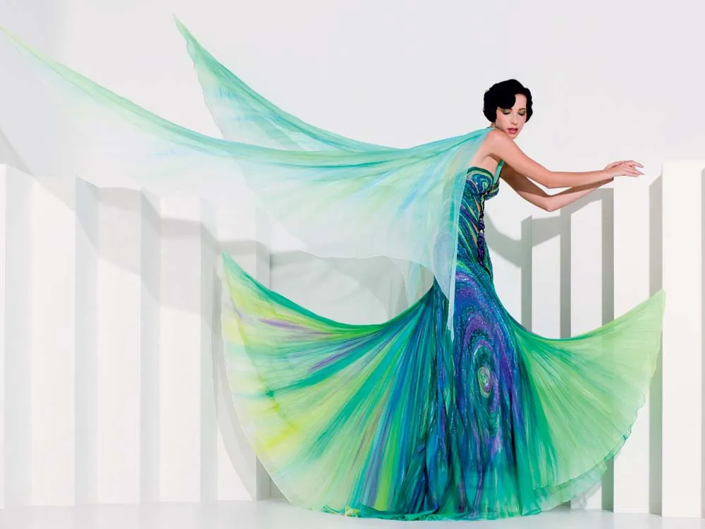 Butterfly dress - Peacock feather