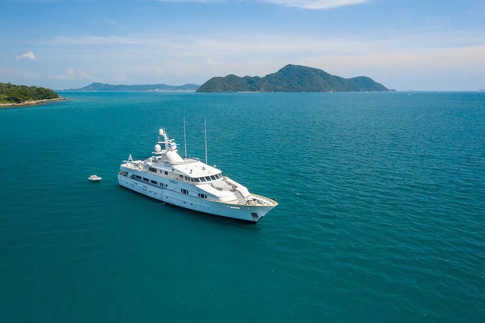 Luxury yacht in sea