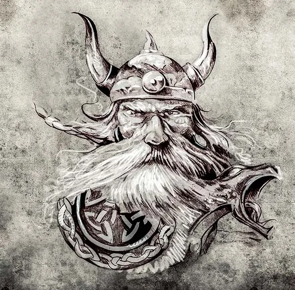 Odin - viking chest tattoo
