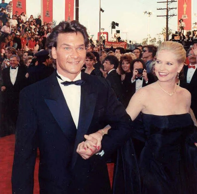 Patrick Swayze with his wife