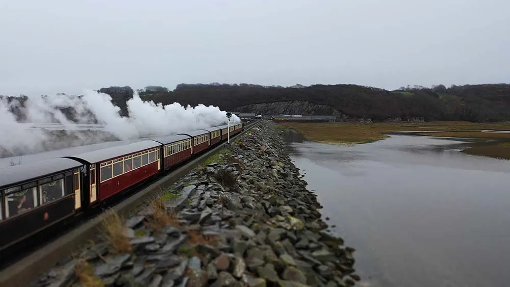 Vintage steam engine train
